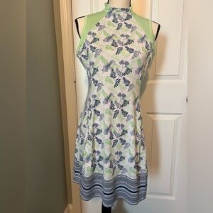Tee Time Golf Activewear floral/striped dress  - Medium